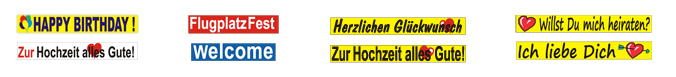 Mietbanner f�r Luftwerbung